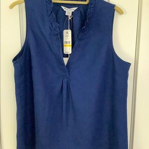 Tommy Bahama Coastalina Raw Edge Linen Top